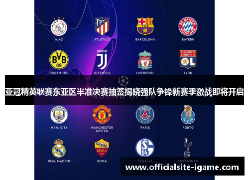 亚冠精英联赛东亚区半准决赛抽签揭晓强队争锋新赛季激战即将开启